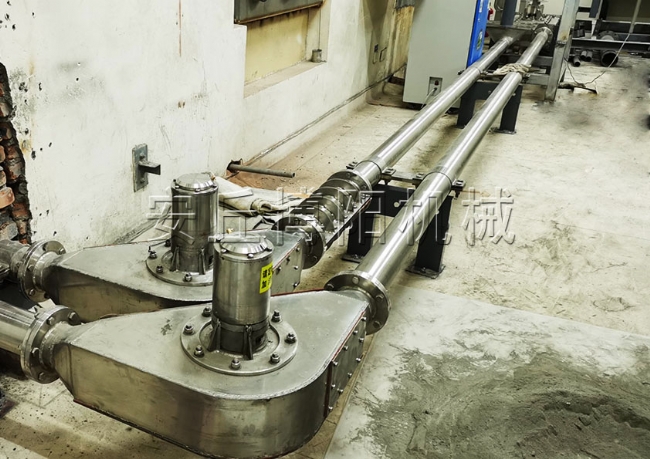 山東管鏈輸送機操作流程  硫酸鎂管鏈式粉體輸送設備